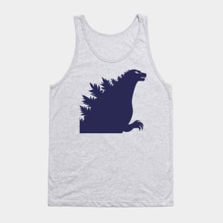 Godzilla silhouette Tank Top